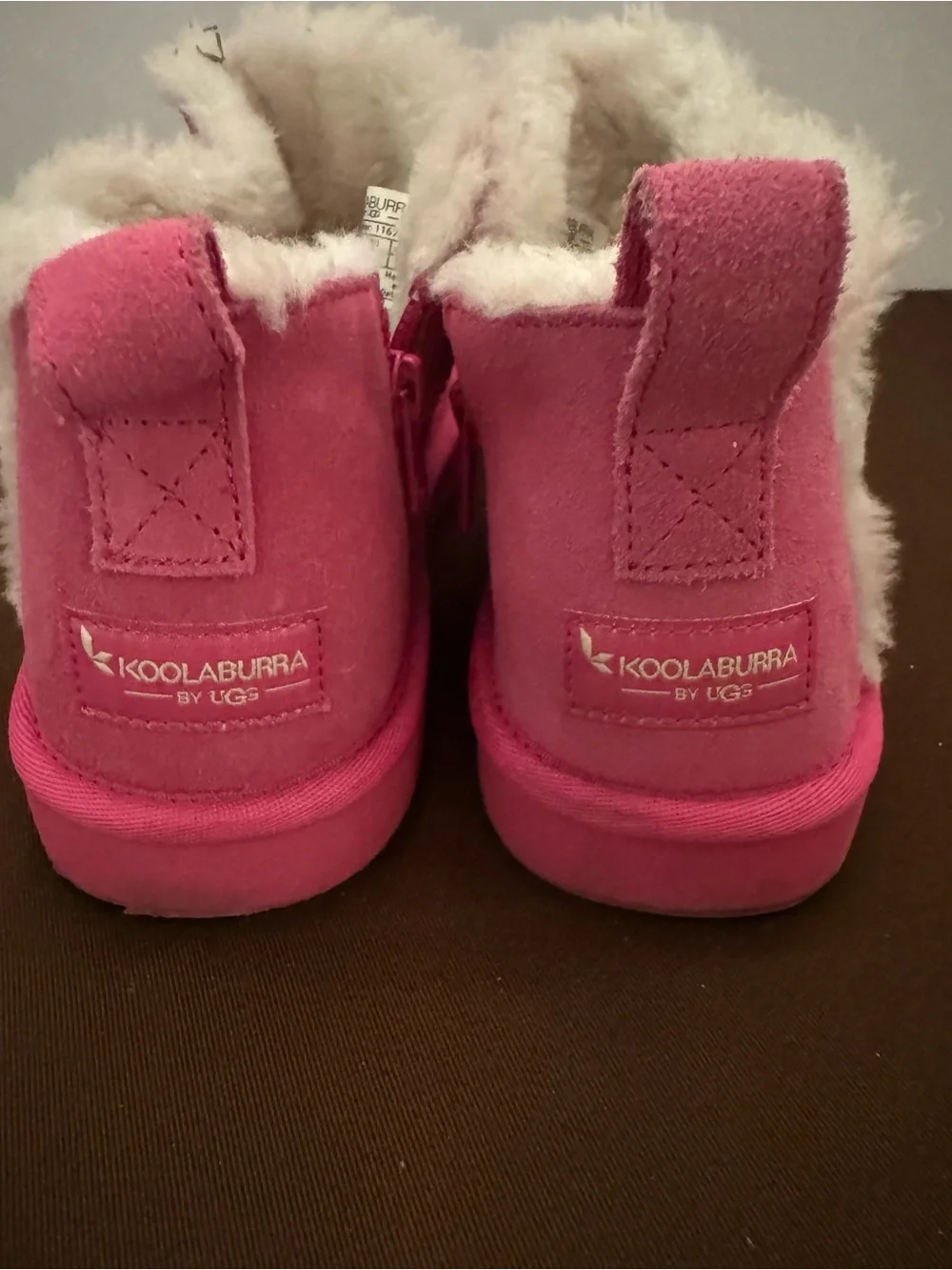 KOOLABURRA BY UGG NALIE BUTTON SHORT BOOTS BIG KIDS SIZE 4 FUCHSIA PINK